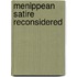 Menippean Satire Reconsidered