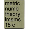 Metric Numb Theory Lmsms 18 C by G. Harman