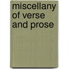 Miscellany Of Verse And Prose door George Henry Calvert