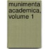 Munimenta Academica, Volume 1