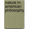 Nature In American Philosophy door Onbekend