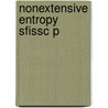 Nonextensive Entropy Sfissc P by M. Tsallis