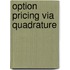 Option Pricing Via Quadrature
