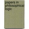 Papers In Philosophical Logic door David Lewis