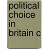 Political Choice In Britain C door Paul Whiteley
