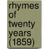 Rhymes Of Twenty Years (1859)