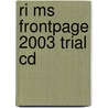 Ri Ms Frontpage 2003 Trial Cd door Onbekend
