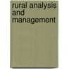 Rural Analysis And Management door Francisco Tapiador