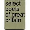 Select Poets Of Great Britain door William Hazlitt