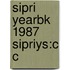 Sipri Yearbk 1987 Sipriys:c C