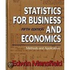 Statistics Business Economics door Edwin Mansfield