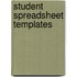 Student Spreadsheet Templates