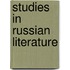 Studies In Russian Literature