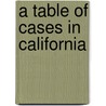 A Table Of Cases In California door Henry Jacob Labatt