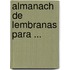 Almanach de Lembranas Para ...