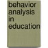 Behavior Analysis In Education
