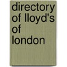 Directory Of Lloyd's Of London door Charles Sturge