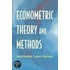 Econometric Theory And Methods