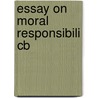 Essay On Moral Responsibili Cb by Zimmerman