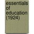 Essentials Of Education (1924)