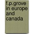 F.P.Grove In Europe And Canada