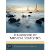Handbook Of Musical Statistics door Bureau Boston Musical