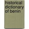 Historical Dictionary Of Benin door Samuel Decalo