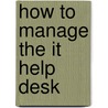 How To Manage The It Help Desk door Noel Bruton