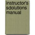 Instructor's Sdolutions Manual