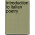 Introduction to Italian Poetry
