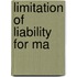 Limitation of Liability for Ma