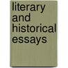 Literary And Historical Essays by Henry Grey Graham
