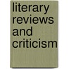 Literary Reviews And Criticism door Prosser Hall Frye