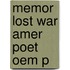 Memor Lost War Amer Poet Oem P