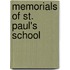 Memorials of St. Paul's School