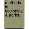 Methods in Ecological & Agricu door David R. Dent