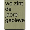 Wo zint de jaore gebleve