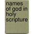 Names of God in Holy Scripture