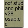 Oxf Stud Anc Phil V28 Osap:c C door David Sedley