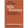 Policy & Politics West Germany door Peter J. Katzenstein