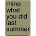 Rhino What You Did Last Summer