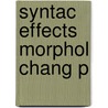 Syntac Effects Morphol Chang P door Onbekend