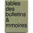 Tables Des Bulletins & Mmoires