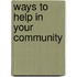 Ways to Help in Your Community