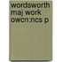 Wordsworth Maj Work Owcn:ncs P