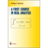 A First Course In Real Analysis door Sterling K. Berberian