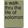 A Walk Thru the Life of Solomon door Walk Thru the Bible
