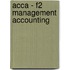 Acca - F2 Management Accounting