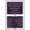 Advances In Psychology Research by Unknown