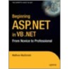 Beginning Asp.Net Novice To Pro by James M. MacDonald